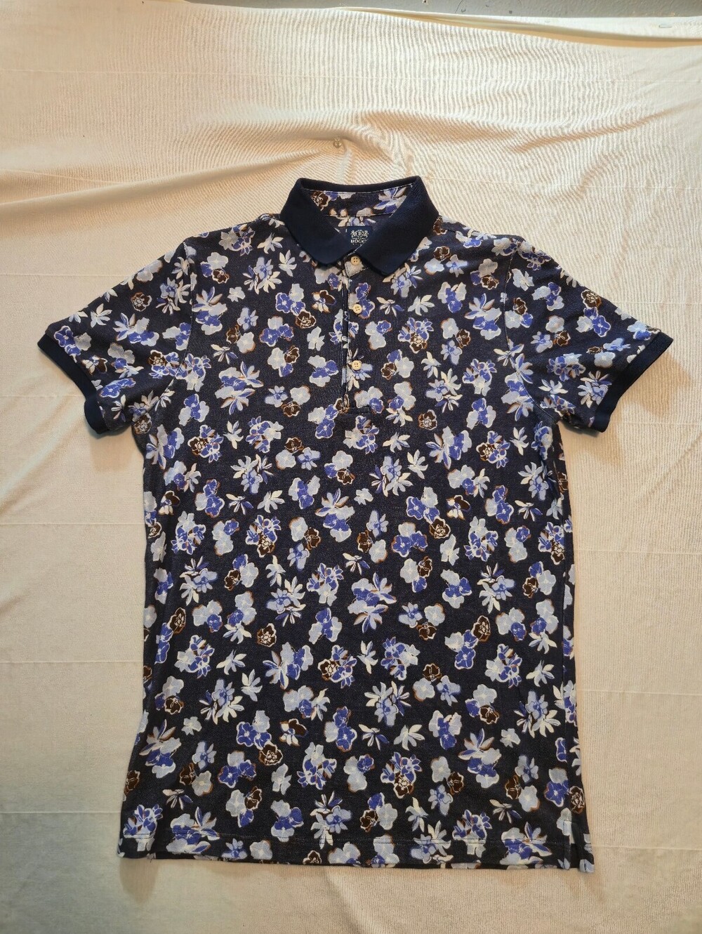 Boggi Milano Slim Fit Floral Polo Shirt Medium